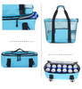 Reusable Grocery Bag Detachable 2in1 Beach Cooler Bag Travel Mesh Tote Bag for Camping Picnic