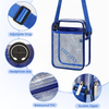 Clear Crossbody Messenger Shoulder bag Clear Bag Messenger Stadium Approved for Festivals Cross-Body Shoulder Bag Gym