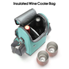 2 bottle thermal insulation fabric shoulder strap cooler bag custom logo beach tote wine travel bag cooler