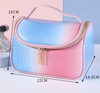 Bulk Customize Makeup Organizer Cosmetic Bags Cases Luxury Vegan Leather Toiletry Bag Make Up Pouch with Handle