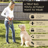 Wholesale Factory Price 600d Polyester Dog Treat Bag Neoprene Split-Top Dog Training Treat Pouch With Shoulder Strap