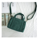 2022 Luxury Corduroy Shoulder Bags Ladies Vintage Designer Shopping Bag Zipper Girl Student Schoolbag Solid Color Handbags