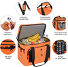 Collapsible Soft Cooler Bag 30cans Large Leakproof Beach Camping Cooler Bag, Portable Travel Cooler for Grocery Shopping