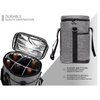 Gray Large Capacity 6 Bottle Aluminum Foil Cooler Zipper Bag Insulated Wine Bags Handbags Thermal Organizer