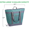 Premium Quality Soft Cooler Lunch Bag Foam Thermal Insulated Grocery Food Delivery Bag Travel Beach Cooler Bag Tote