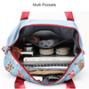 Large Capacity Cute Printing Expandable Travel Tote Bag Women Gym Sport Duffel Bag With Wet Pocket