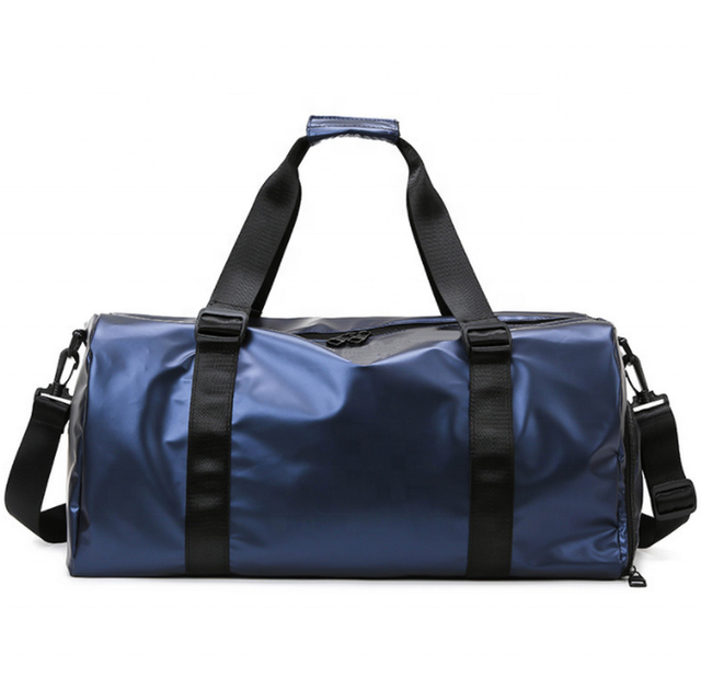 Sports Gym Bag with Shoe Compartment Waterproof Navy Portable Weekender Custom Logo Gym Bag for Men