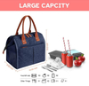 custom leakproof insulated cooler bag with side pockets reusable large lunch box bag for women men