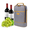 Wine Bottle Tote Cooler Bag Picnic Wine Carrier Holder Ice Insulated Cooler Bag with Custom Logo