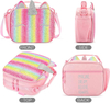 2022 Insulated Kids Lunch Bag Pink Glitter Sequin Lunch Bag for Kids Portable Bento Constant Temperature Bag