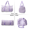Wholesale Small Custom Logo Travel Overnight Bag Seersucker Duffle Bag for Women