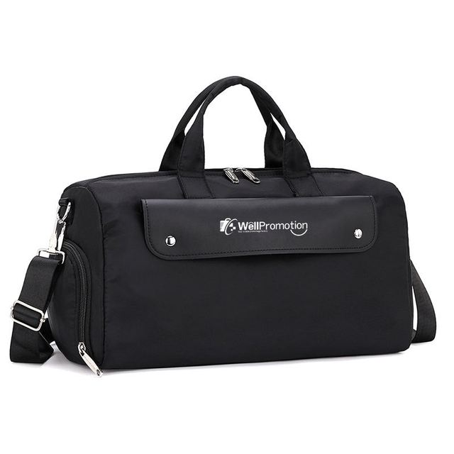 Customized Logo Sports Kit Bag Shoe Compartment Spend A Night Weekend Duffel Bag Sport Messenger Bag