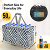 Supermarket Extra Large Utility Tote shopping Bag with Wire Frame for fruit vegetable Storage