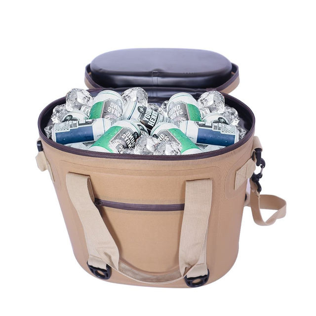 High Quality Large Space Brown Aluminum Foil Thermal Bags for Picnic Beer Can Insulated Delivery Cooler Bag