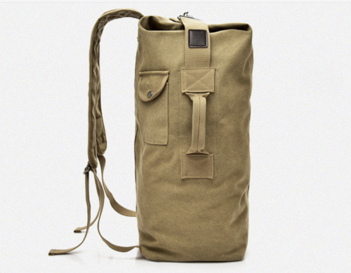 Large Men's Canvas Backpack Shoulder Bag Sports Travel Duffle Bag Hand Luggage