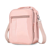 Water Resistant Pink PU Leather Lunch Box Cooler Bag For Women Girls