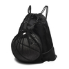 Utility Black Gym Bags Training Gymsack with Detachable Basketball Mesh Bag Men Drawstring Backpack with Zipper Pockets