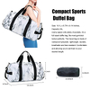 Wholesale Custom Marble Printing Polyester Fitness Gym Sport Bag Women Duffle Bag