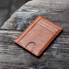 Custom Logo Woman PU Leather RFID Slim Credit Card Holder Wallet With Front Pocket
