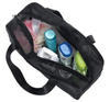 Recycled Lightweight Unisex Black Mesh Toiletry Tote Handbag Makeup Organizer Cosmetic Mesh Bag