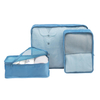 Geometric Polyester 3PCS Packing Cubes Box Custom Travel Luggage Cases Zipper Packing Cubes Mesh Travel Bag Set