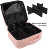 Travel Makeup Case With Large Lighted Mirror Cosmetic Bag Professional Cosmetic Artist Organizer Waterproof