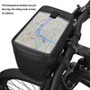 Custom Logo Bike Handlebar Bag Reflective Strip Bike Front Bag Bike Frame Bag With Transparent Cellphone Pouch For Cycling