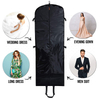 Portable Custom Logo Suit Garment Bag Waterproof Carry On Clothes Evening Dress Organizer Bag With Zipper Pockets