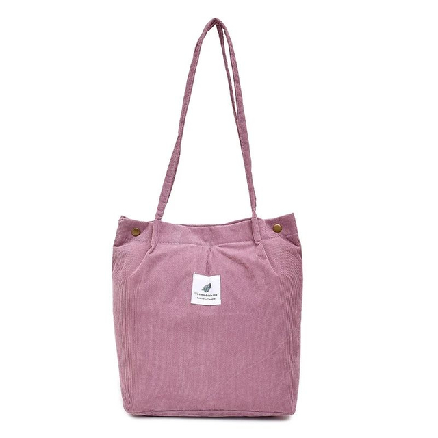 Corduroy Tote Shopping Bags Unique Girls Women Tote Bag With Shoulder Strap