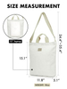 Blank Custom Logo Hand Tote Bag For Women Durable Cotton Canvas Portable Shoulder Fashion Lady Tote Bag