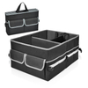 Multifunctional Black Oxford Outdoor Foldable Travel Storage Trunk Cargo Organizer Box For Car With Handle