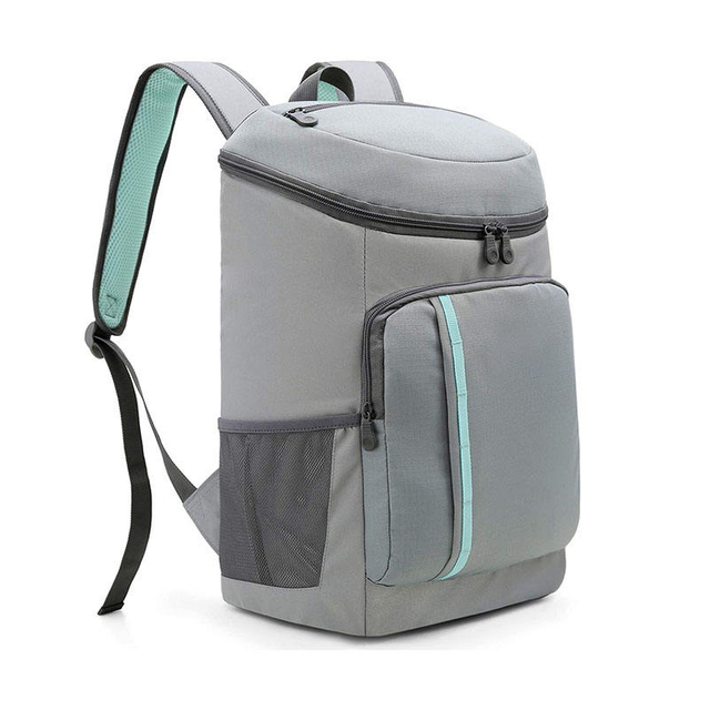 Outdoor Gray Picnic Hiking Customize Logo Insulated Backpack Cooler Lunch Bag Thermal Zipper Coolers Bags