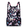 Large Capacity Drawstring Backpacks Women Flower Ethnic Style Waterproof Nylon Rucksack Backpack