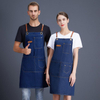 Custom wholesale denim apron for women durable denim cotton BBQ apron factory price