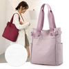 Wholesale custom print logo plain cotton tote bag canvas natural color lady handle tote beach bag with zipper