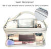 Custom Travel Clear Toiletry Organizer Case Makeup Bags Women Transparent Frosted PVC Plastic Cosmetic Bag