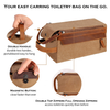 Waxed Canvas Durable Water Resistant Men Toiletry Bag Travel Dopp Kit Toiletries Makeup Storage Organizer