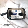 Fashion Transparent Black PVC Makeup Bag Water Resistant Cosmetic Storage Bag Portable Toiletry Pouch