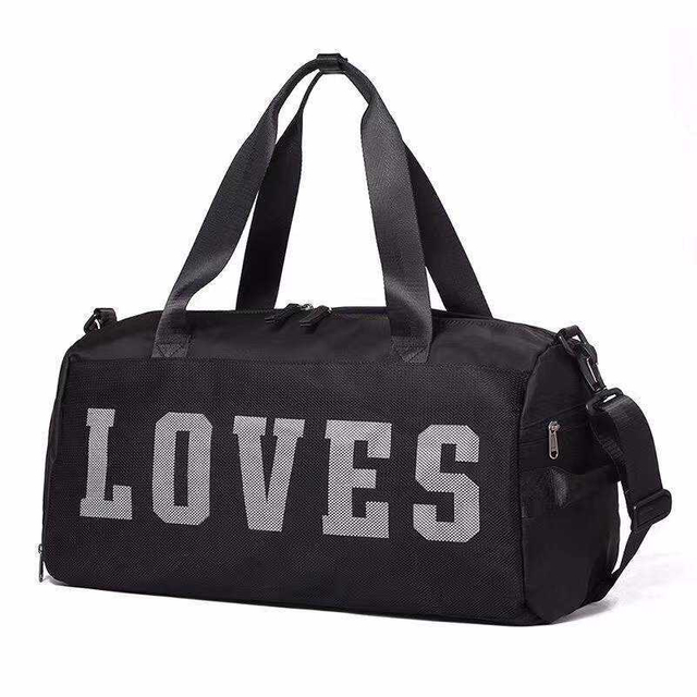 Custom Logo Waterproof Gym Duffle Bags with Wet Pocket And Shoes Compartment Durable Nylon Sports Travel Bag for Women