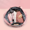 Luxury Water Proof Pink Travel Duffel Bag with Luggage Sleeve 20 Inch Shoulder Weekend Overnight Bag for Women