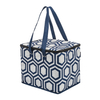 Reusable Large Space Insulated Thermal Food Box Delivery Grocery Cooler Foldable Zippered Tote Cooler Bag