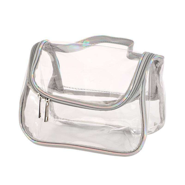 Manufacturer factory simple wholesale design custom logo high quality waterproof travel clear transparent pvc cosmetic bag