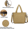 Customised Tote Large Puffer Crossbody Shoulder Bag Quilted Puffer Tote Bag Women with Adjustable Shoulder Strap
