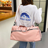 Promotional Women Sports Bag Pink Duffle Bag with Shoe Compartment Custom Gym Sports Duffel Bags for Travel