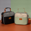 Leakproof Soft Pu Leather Cooler Bag Custom Logo Aluminum Lunch Tote bag with Shoulder