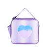 Outdoor Laser Heart Rainbow Color Glitter Insulated Lunch Bag Girls Cute Lunch Picnic Cooler Bag