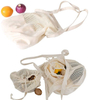 Long Handle Cotton Reusable Shopping Bag Mesh Bags Market Bag Recycle for Vegetable
