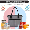 Water Resistant Large Insulated Leak-Proof Lunch Box Reusable Lunch Tote Cooler Bag for Women with Shoulder Strap