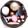 Portable Private Label Logo Polyester Round Cosmetic Bag Makeup Drawstring Bags Toiletry Organizer Make Up Kit For Travelling