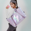 Luxury Holographic Womens Sports Gym Duffle Bags Travel Weekend Tote Dance Carry on Bag Duffel Bag with Shoulder Strap